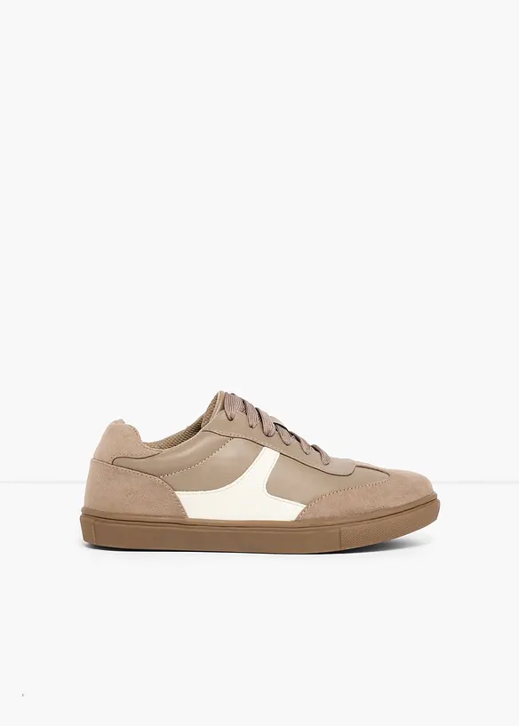 Sneaker im Retrolook in braun - bonprix