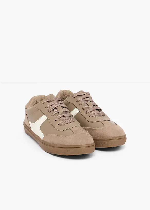 Sneaker im Retrolook in braun - bonprix