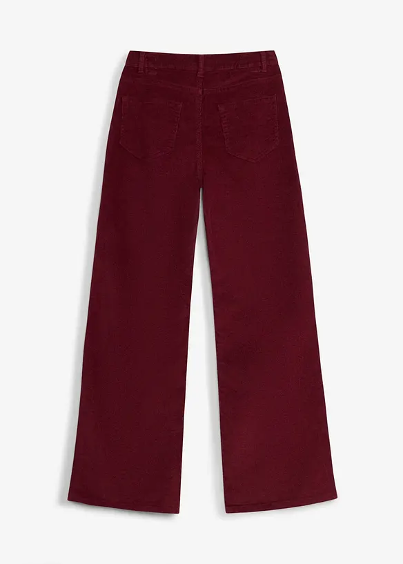 Komfortable Cordhose Loose fit in rot von hinten - bonprix
