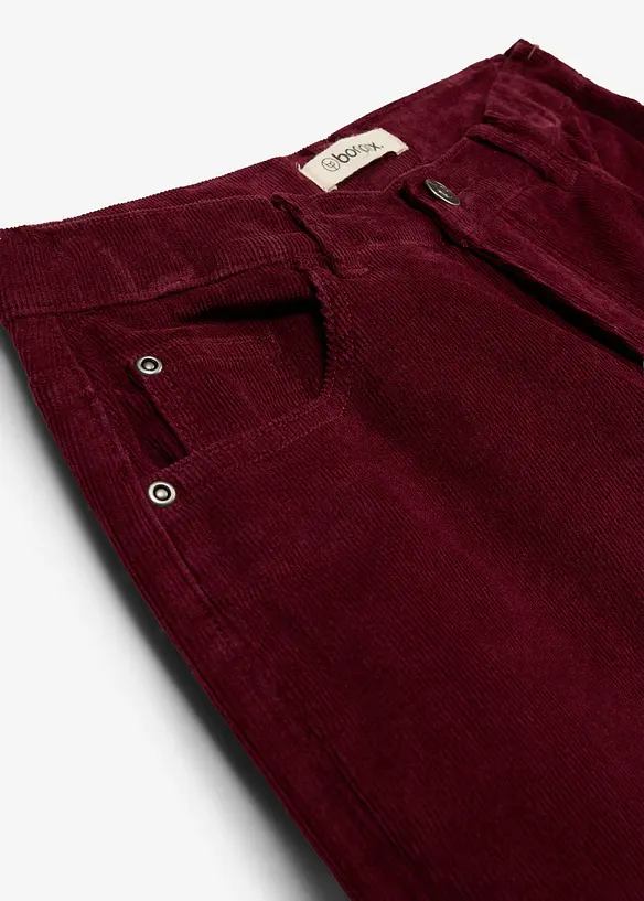 Komfortable Cordhose Loose fit in rot - bonprix