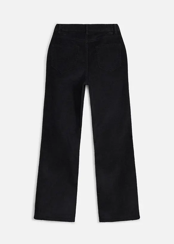 Komfortable Cordhose Loose fit in schwarz von hinten - bonprix