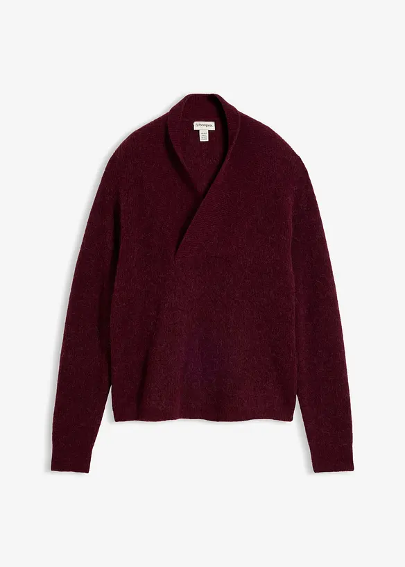 Pullover aus weichem Alpaka Woll-Mix in rot von vorne - bonprix Pullover aus weichem Alpaka Woll-Mix in rot von vorne - bonprix