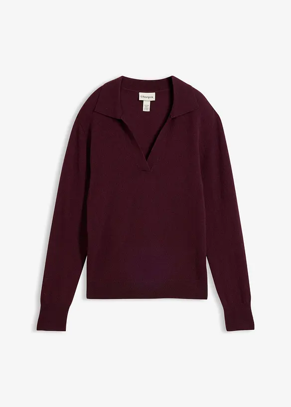 Pullover aus weichem Kaschmir-Mix mit Good Cashmere Standard® in rot von vorne - bonprix Pullover aus weichem Kaschmir-Mix mit Good Cashmere Standard® in rot von vorne - bonprix