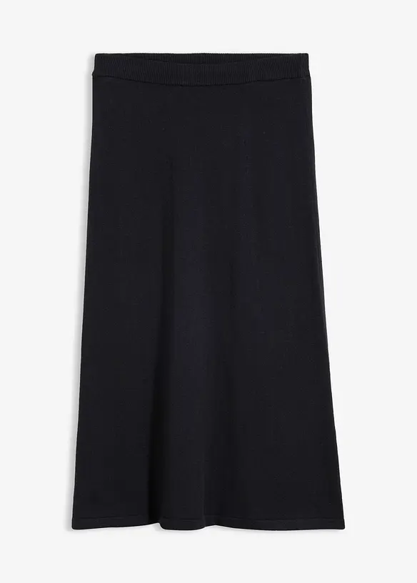 Strickrock aus weichem Woll-Mix in schwarz von vorne - bonprix Strickrock aus weichem Woll-Mix in schwarz von vorne - bonprix