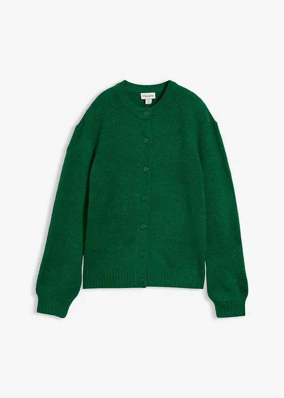 Strickjacke in grün von vorne - bonprix