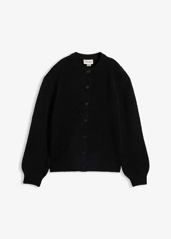 Strickjacke in schwarz von vorne - bonprix