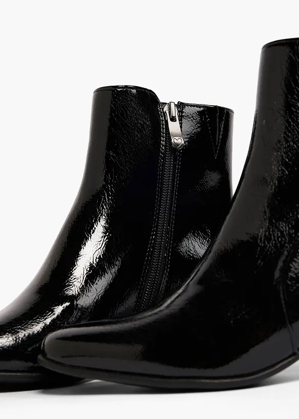 Marco Tozzi Stiefelette mit Blockabsatz in schwarz - Marco Tozzi