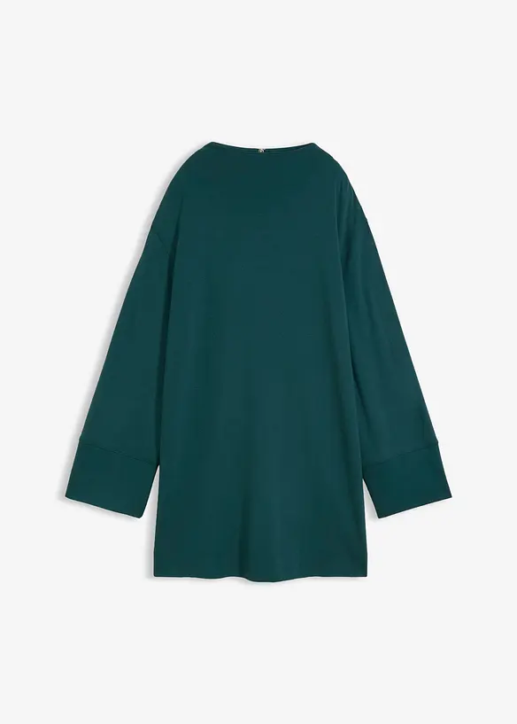 Jacken-Kleid aus Punto di Roma in grün von vorne - bonprix Jacken-Kleid aus Punto di Roma in grün von vorne - bonprix