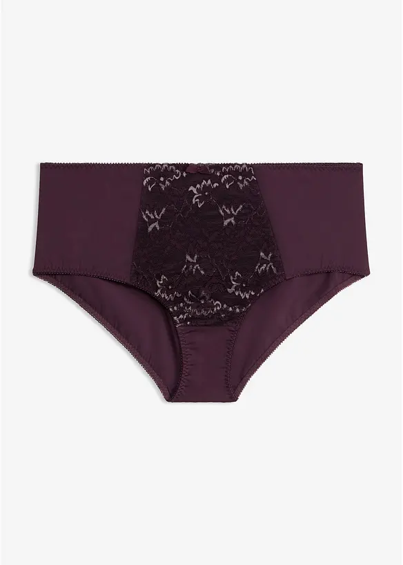 Maxislip mit zarter Spitze in lila von vorne - bonprix