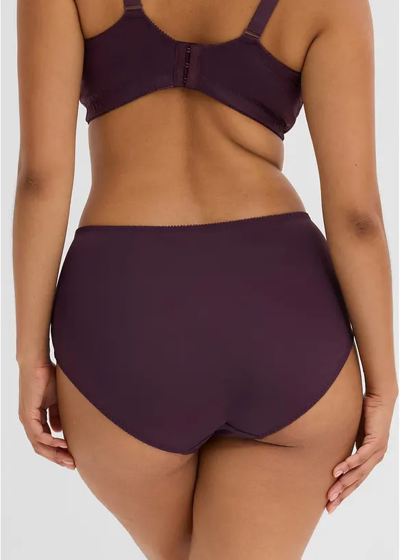 Maxislip mit zarter Spitze in lila von hinten - bonprix