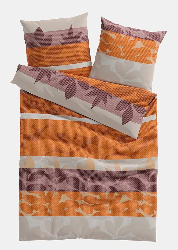 Linon-Bettwäsche in orange von vorne - bonprix