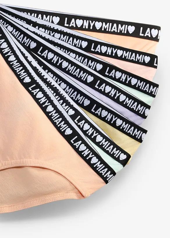 Slip mit weicher Bio-Baumwolle  (7er Pack) in rosa - bonprix