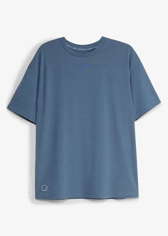 Oversized Sport-Shirt mit Baumwolle, schnelltrocknend in blau von vorne - bonprix