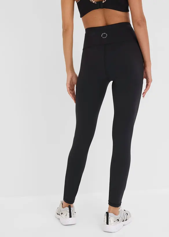 Komfort Sport-Leggings, schnelltrocknend in schwarz von hinten - bonprix