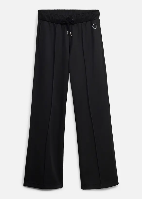 Sporthose mit Ziernähten, schnelltrocknend in schwarz von vorne - bonprix