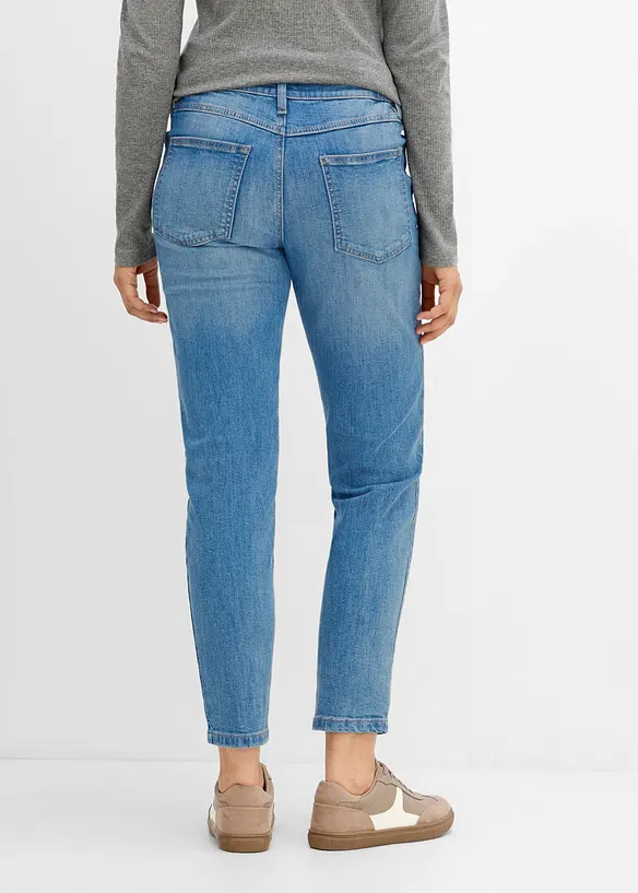 2-in-1 Mom-Jeans für die Schwangerschaft und danach, Ankle Length in blau von hinten - bonprix