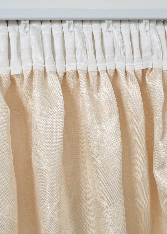 Jacquard Vorhang mit leichtem Glanz (1er Pack) in beige - bonprix