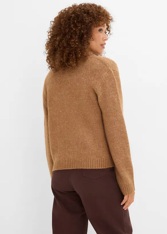 Strickjacke in braun von hinten (im Anschnitt) - bonprix