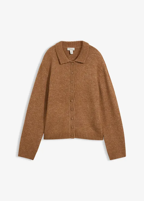 Strickjacke in braun von vorne - bonprix