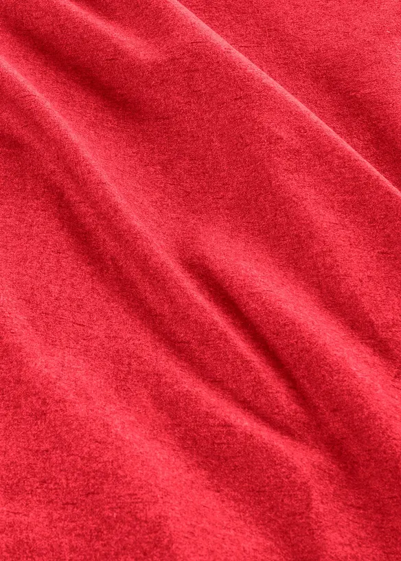 Biber-Bettwäsche in Leinenoptik in rot (Detailaufnahme) - bonprix