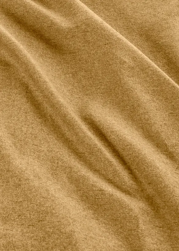 Biber-Bettwäsche in Leinenoptik in gelb (Detailaufnahme) - bonprix