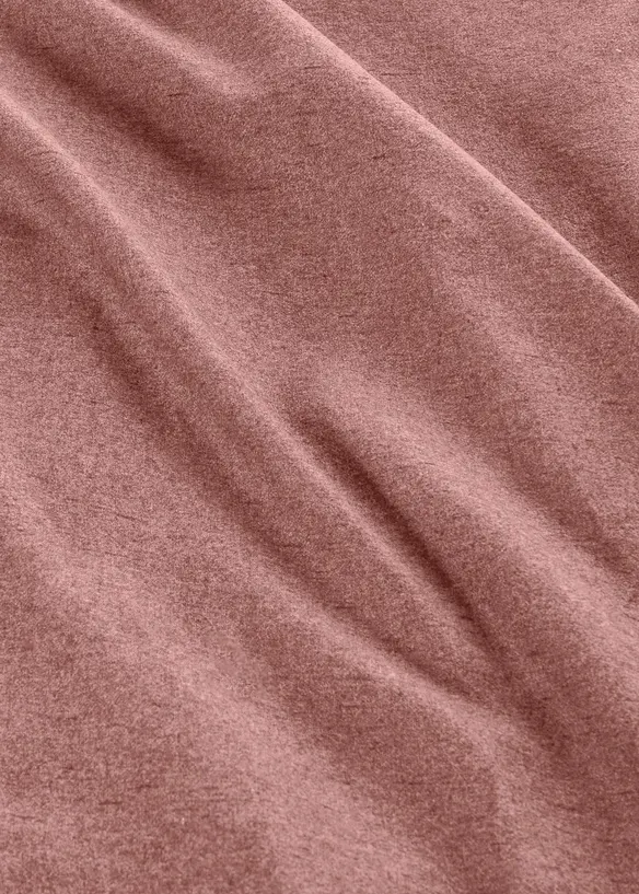 Biber-Bettwäsche in Leinenoptik in rosa (Detailaufnahme) - bonprix