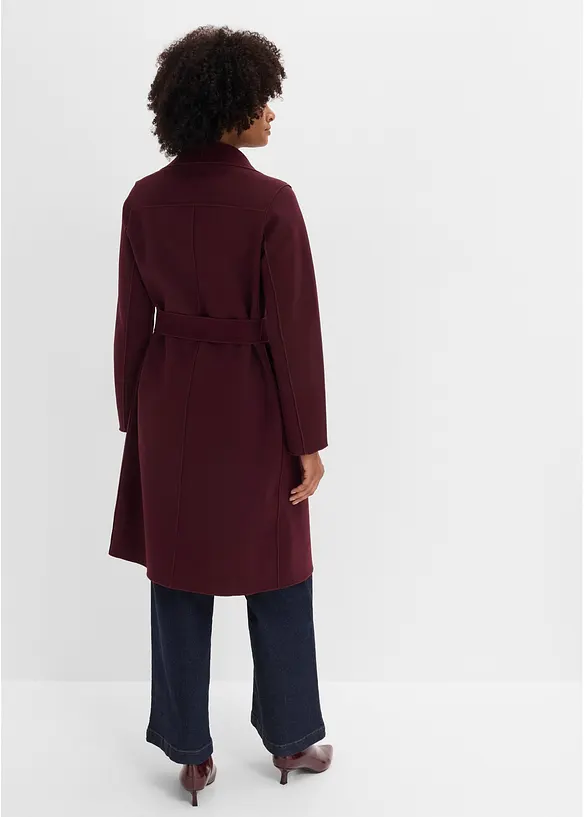 Mantel mit Bindeband in rot von hinten (Totalaufnahme) - bonprix