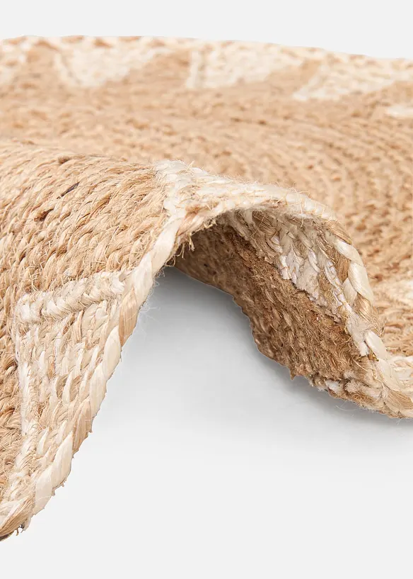 Runder Jute-Teppich in beige (Detailaufnahme) - bonprix