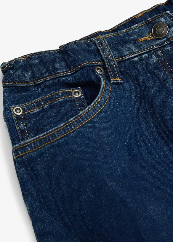 Jeansrock aus elastischem Baumwoll-Mix Mid Waist in blau - bonprix