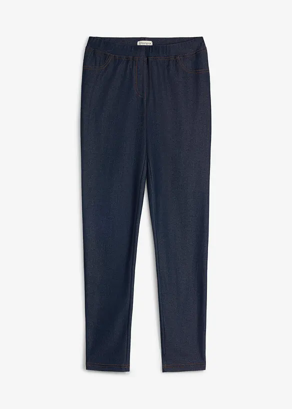 Leggings in Jeansoptik in blau von vorne - bonprix