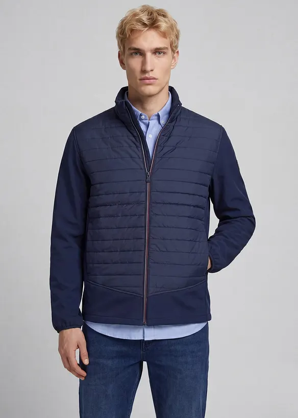 JJ REBEL Hybridjacke in blau von vorne (im Anschnitt) - JJ REBEL