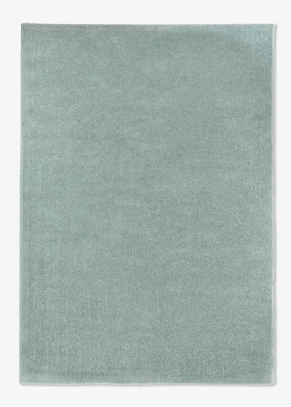 Teppich mit weicher Oberfläche in grün von vorne - bonprix