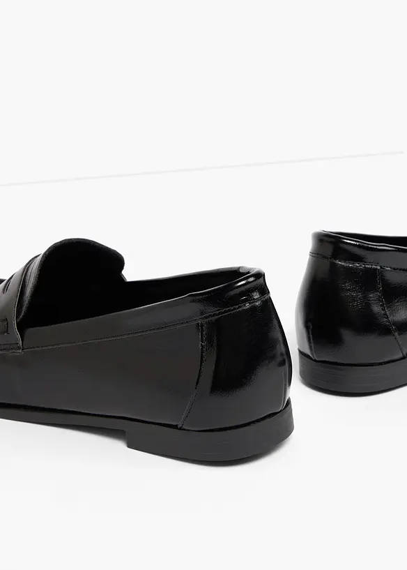 Loafer mit Raffung in schwarz - bonprix