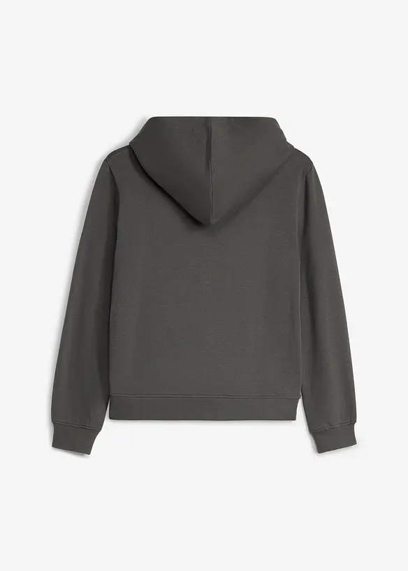 Hoodie aus weicher Bio Baumwolle in grau von hinten - bonprix Hoodie aus weicher Bio Baumwolle in grau von hinten - bonprix
