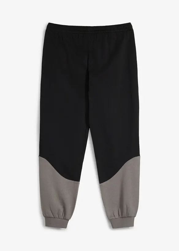 Jogginghose aus weicher Bio Baumwolle in schwarz von hinten - bonprix