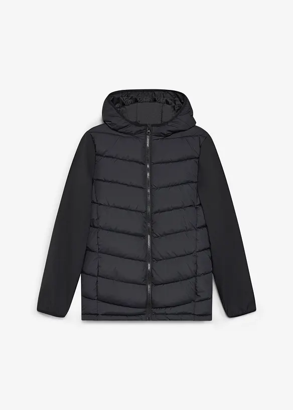 Leicht wattierte Jacke in schwarz von vorne - bonprix