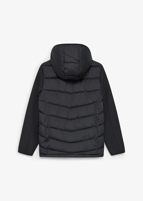 Leicht wattierte Jacke in schwarz von hinten - bonprix