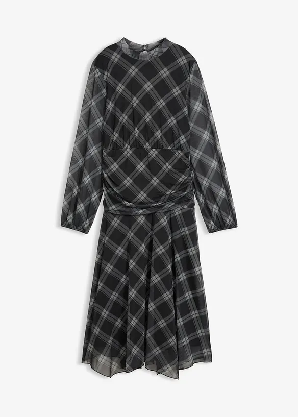 Jerseykleid aus feinem Mesh in schwarz von vorne - bonprix Jerseykleid aus feinem Mesh in schwarz von vorne - bonprix