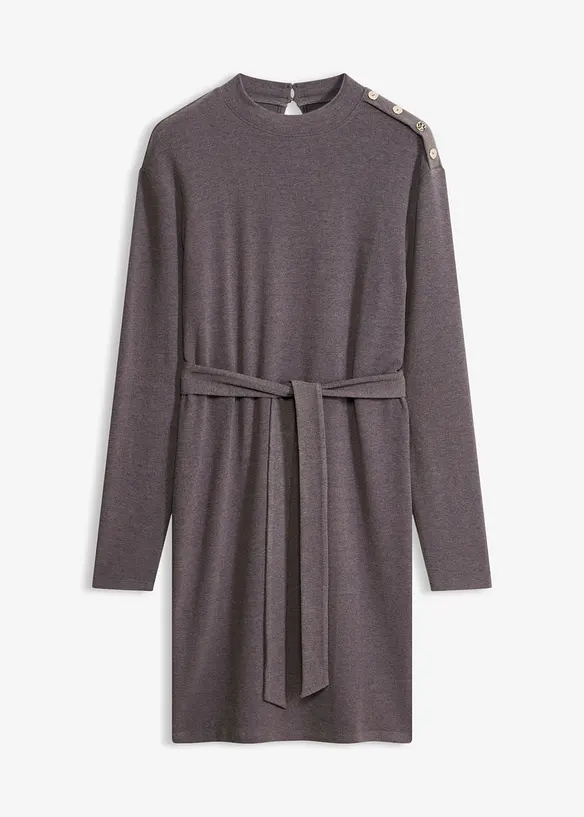 Jerseykleid aus Viskose-Mix in blau von vorne - bonprix