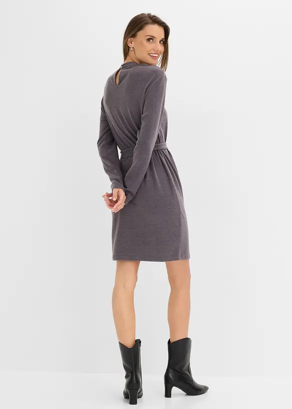 Jerseykleid aus Viskose-Mix in blau von hinten (Totalaufnahme) - bonprix