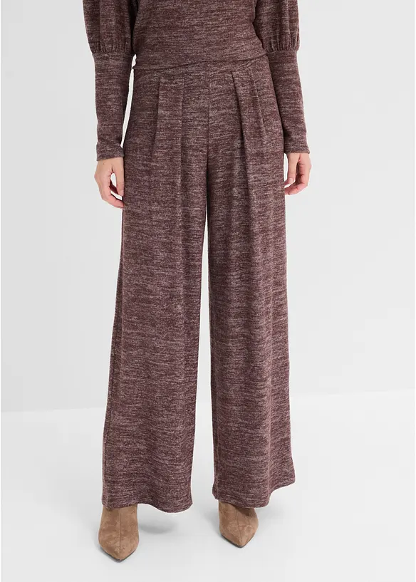 Schlupfhose aus weicher Viskose in braun von vorne - bonprix