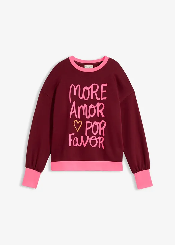 Sweatshirt aus Baumwoll-Mix in rot von vorne - bonprix Sweatshirt aus Baumwoll-Mix in rot von vorne - bonprix