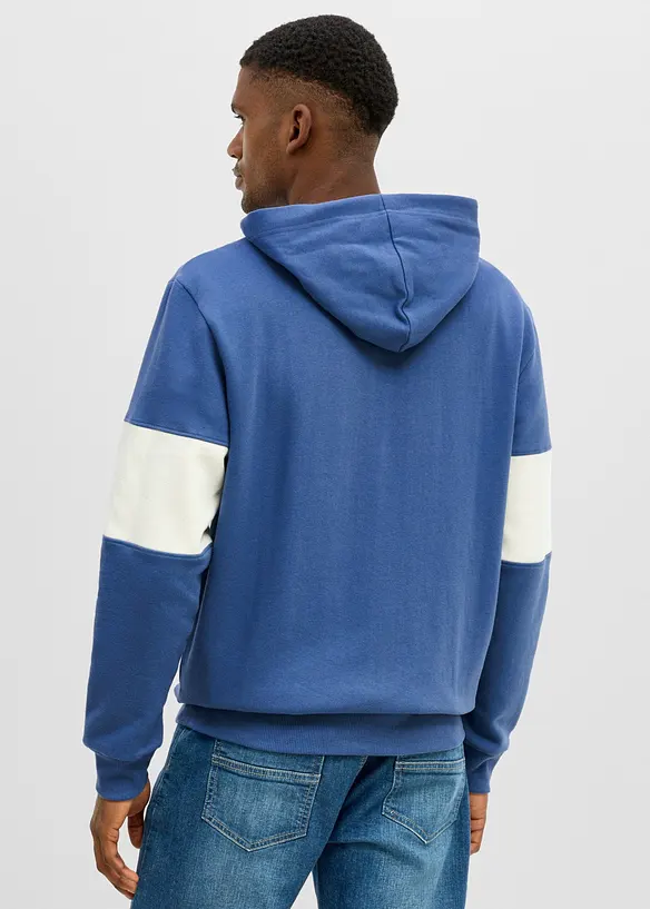 Kapuzen-Sweatjacke in Regular Fit in blau von hinten (im Anschnitt) - bonprix