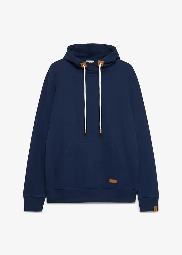 Hoodie in Regular Fit in blau von vorne - bonprix