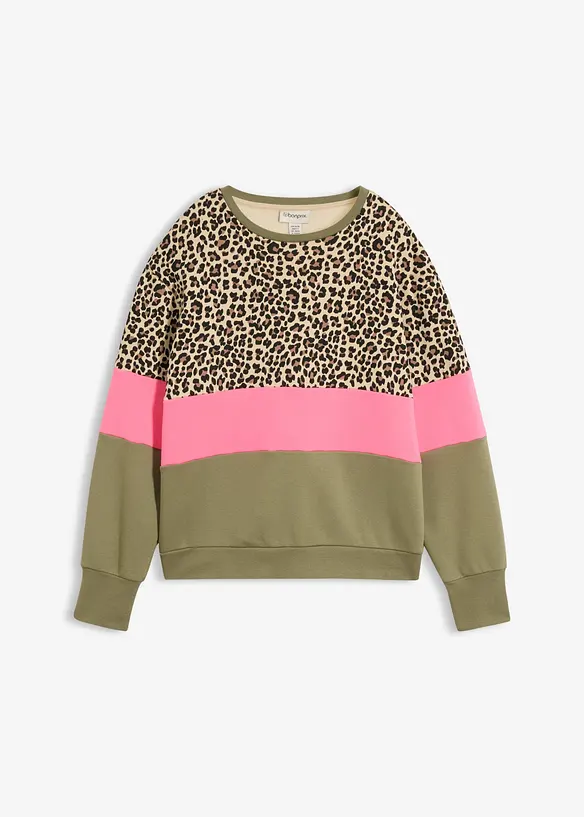 Sweatshirt aus Baumwoll-Mix in grün von vorne - bonprix Sweatshirt aus Baumwoll-Mix in grün von vorne - bonprix