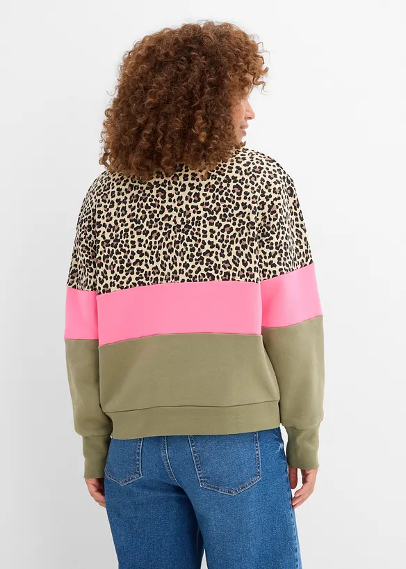 Sweatshirt aus Baumwoll-Mix in grün von hinten (im Anschnitt) - bonprix Sweatshirt aus Baumwoll-Mix in grün von hinten (im Anschnitt) - bonprix