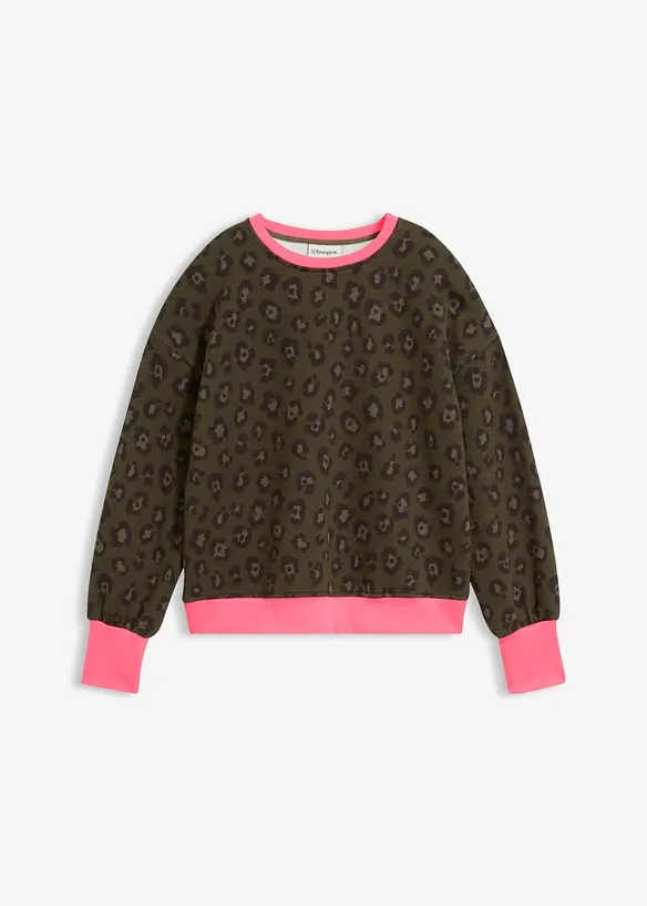 Sweatshirt aus Baumwoll-Mix in grün von vorne - bonprix Sweatshirt aus Baumwoll-Mix in grün von vorne - bonprix