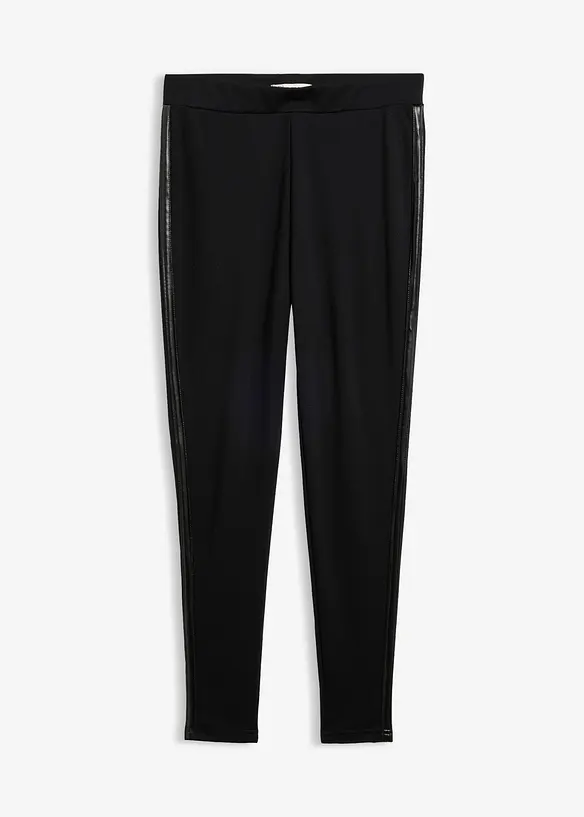 Leggings aus Punto di Roma in schwarz von vorne - bonprix