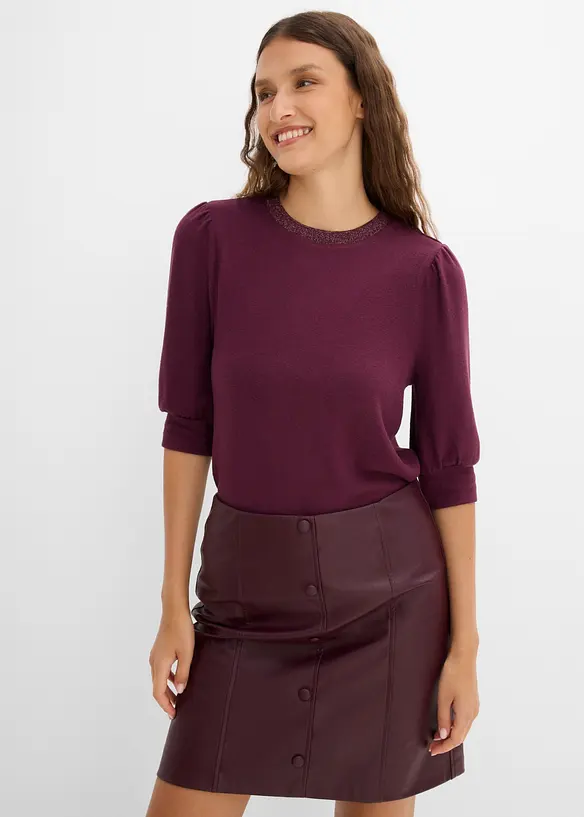 Shirt aus softem Viskose-Mix in rot von vorne (im Anschnitt) - bonprix Shirt aus softem Viskose-Mix in rot von vorne (im Anschnitt) - bonprix