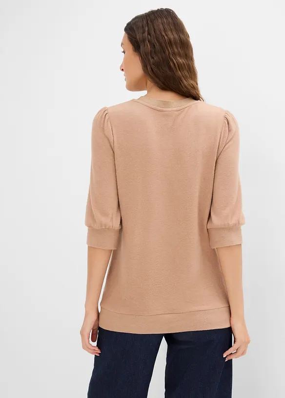 Shirt aus softem Viskose-Mix in braun von hinten (im Anschnitt) - bonprix Shirt aus softem Viskose-Mix in braun von hinten (im Anschnitt) - bonprix